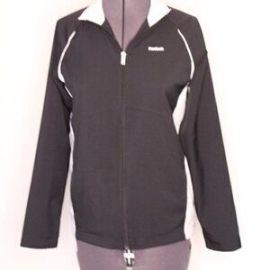 Reebok jacket Zip up jacket size Small black & white